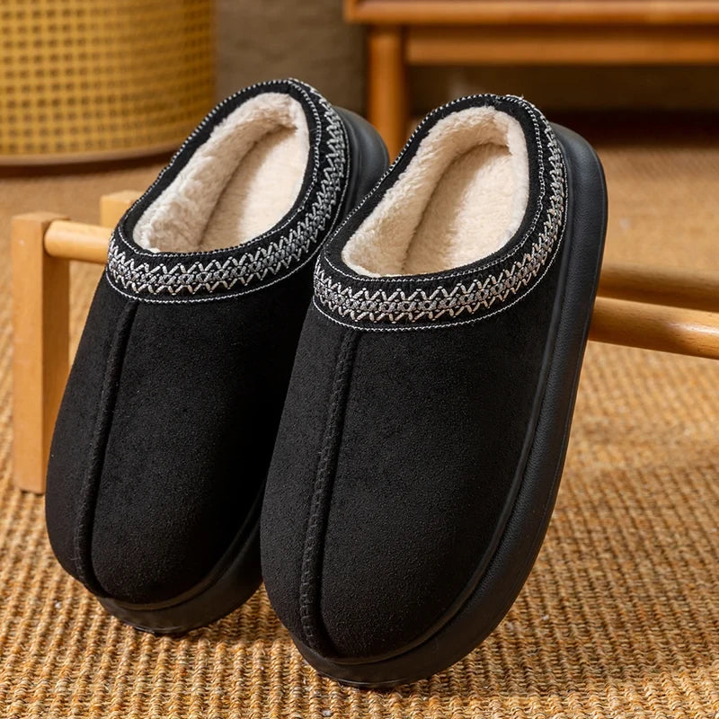 Fleece Lined Winter House Slippers