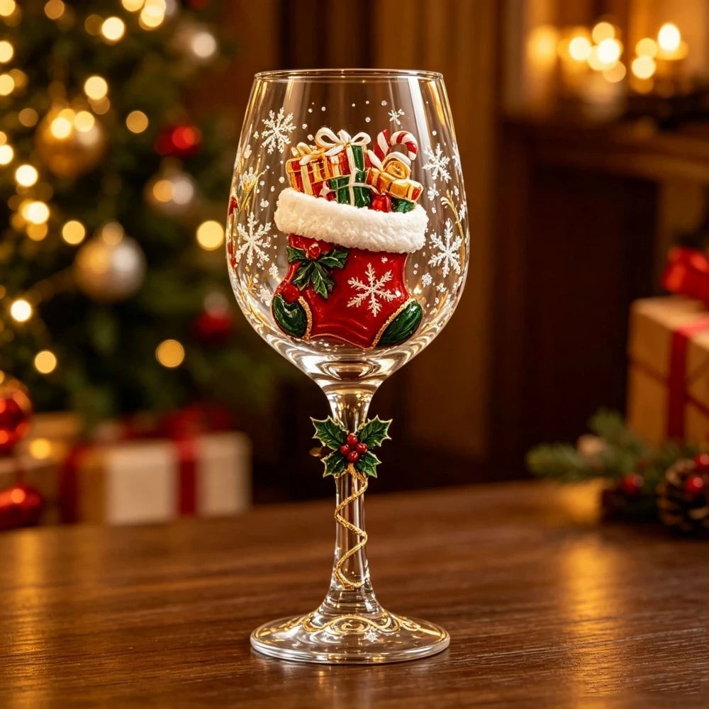 Christmas Wine Glass Set