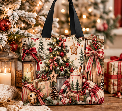 Christmas Wishes & Cocoa Kisses Oversized Holiday Tote B