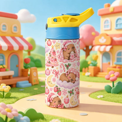 Capybara Kisses  Kids Water Bottle