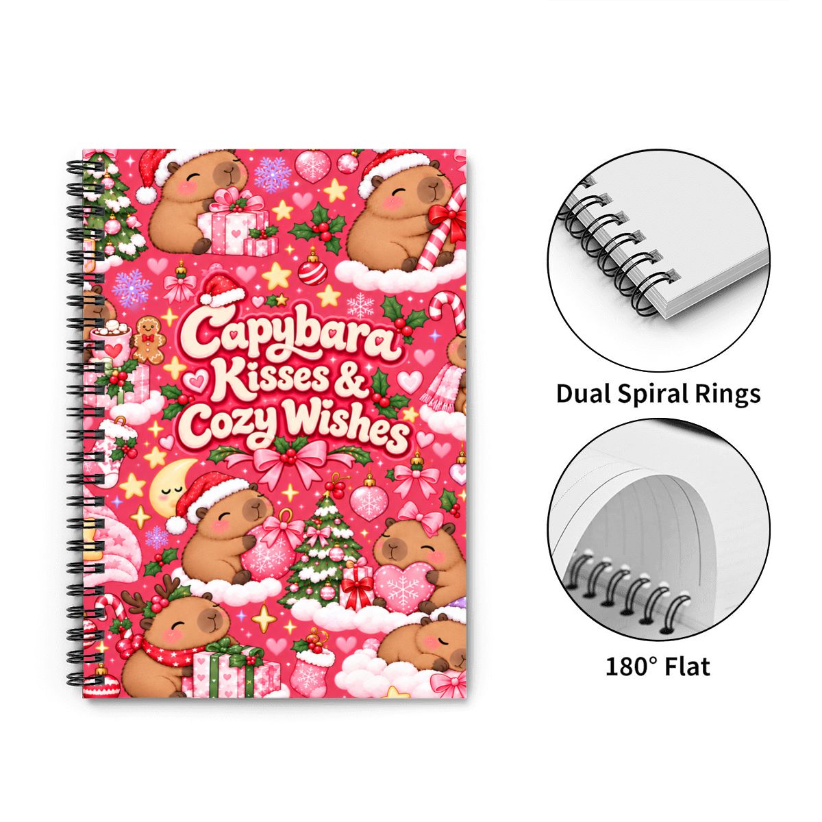 Capybara Kisses  Spiral Notebook