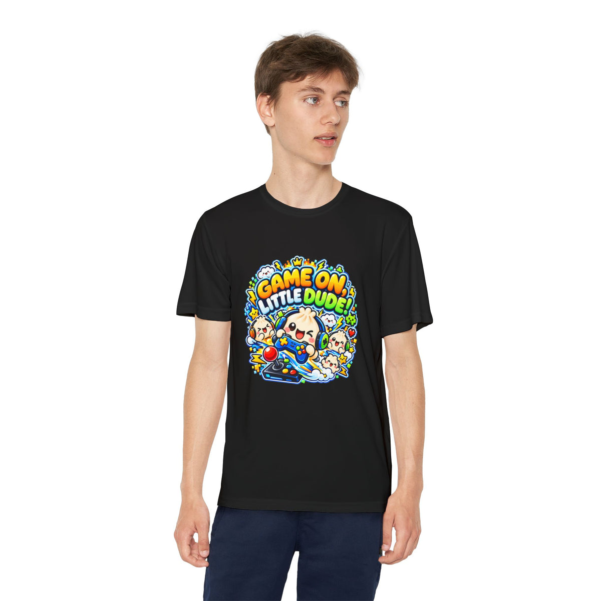 Game On, Little Dude! – Level Up Kids Graphic T-Shirt