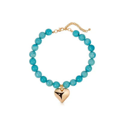 Turquoise Heart Charm Necklace
