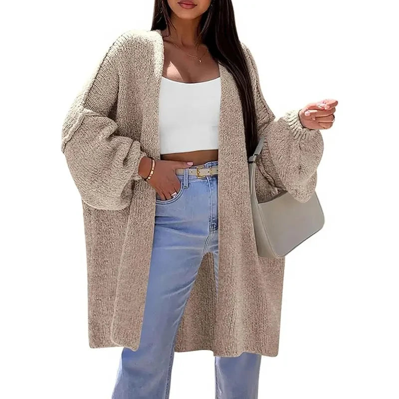 Oversized Knit Cardigan Sweater