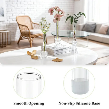 Glass Bud Vase with Silicone Case