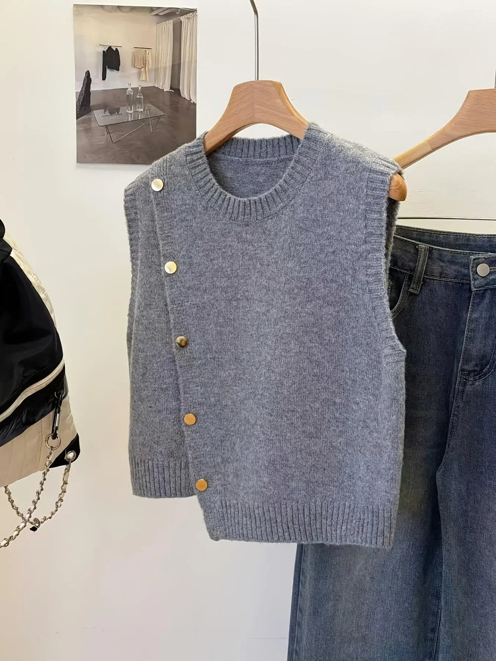 Sleeveless Knit Vest