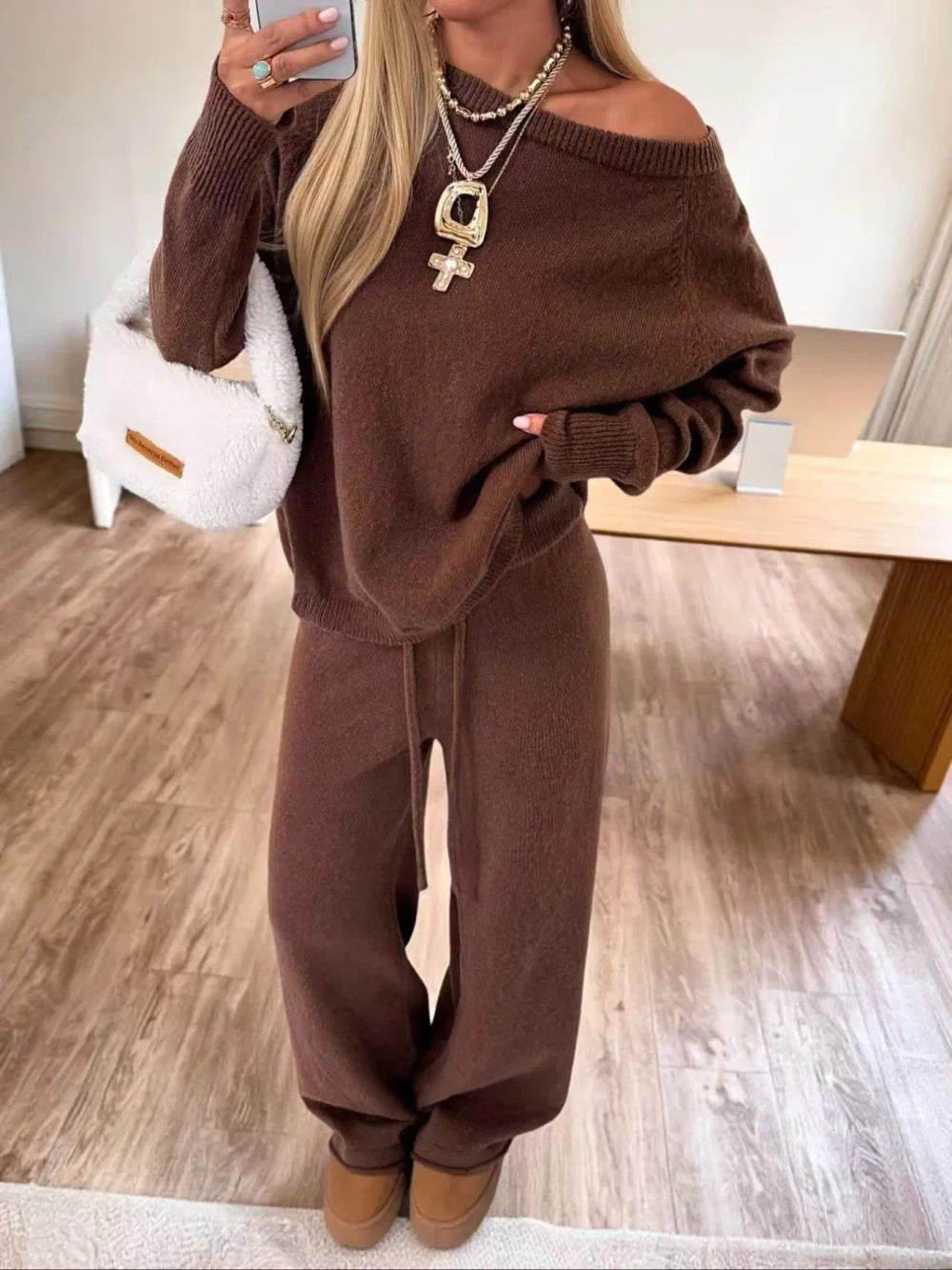 Loose Fit Knit Loungewear Set