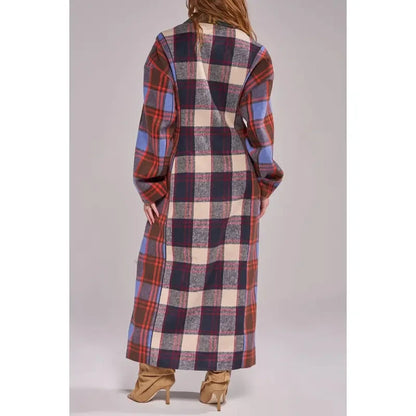 Studio Multi Plaid Trench Jacket