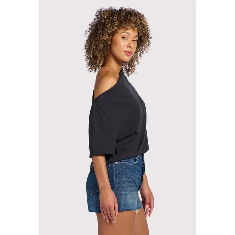 nuuds Vintage Cotton Off The Shoulder T-Shirt