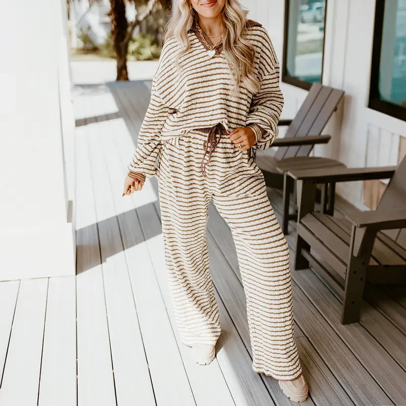 Striped Knit Lounge Set