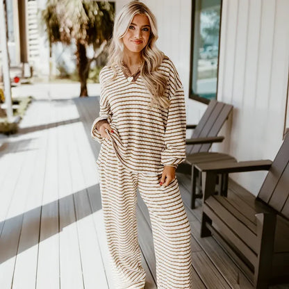 Striped Knit Lounge Set