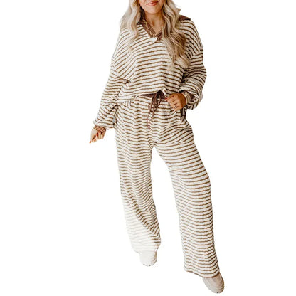 Striped Knit Lounge Set
