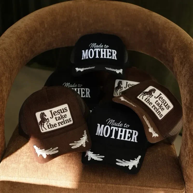 Brown Corduroy Trucker Hat