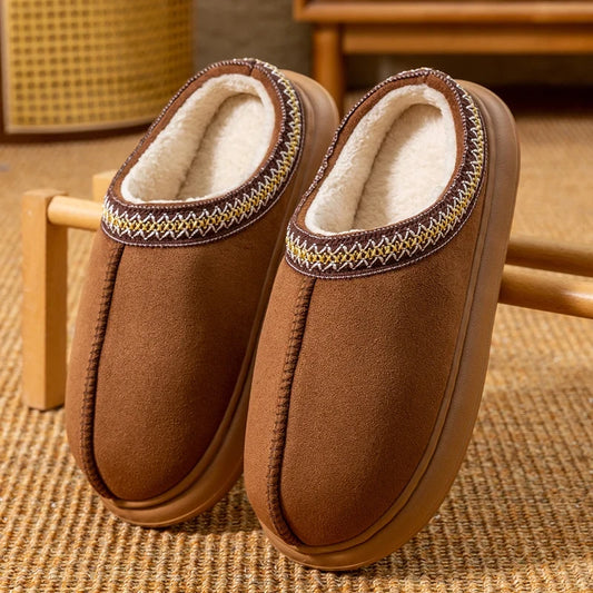 Fleece Lined Winter House Slippers