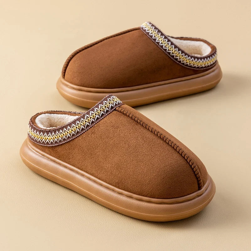 Fleece Lined Winter House Slippers