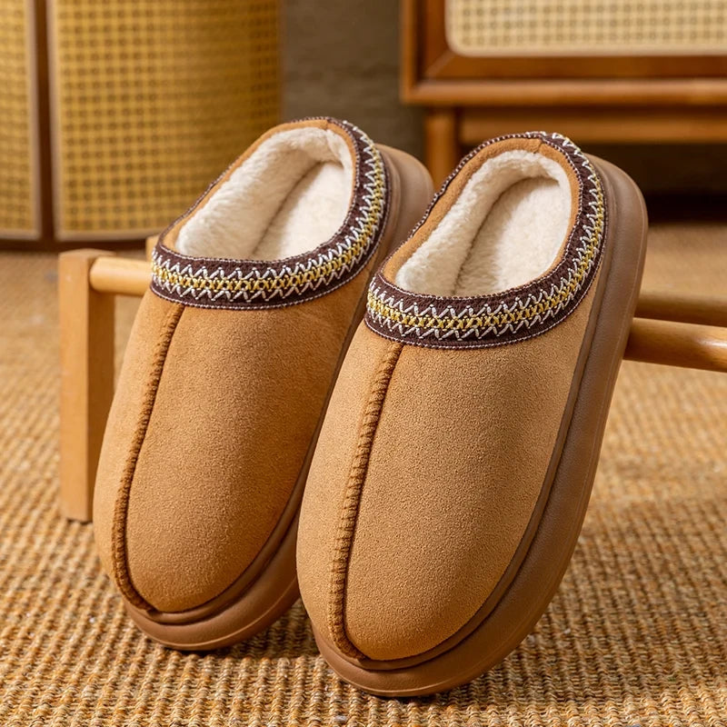 Fleece Lined Winter House Slippers
