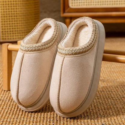 Fleece Lined Winter House Slippers
