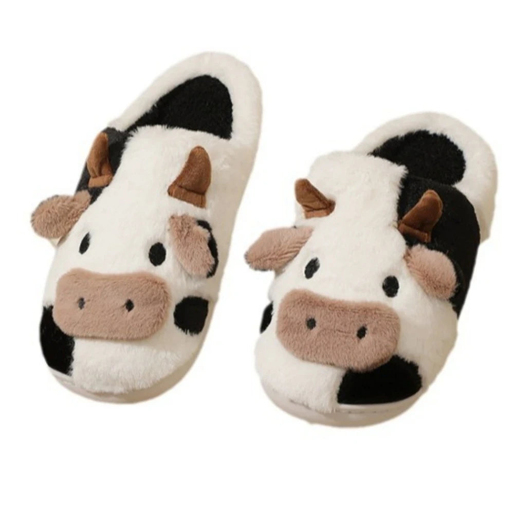 Plush Cow Indoor Slippers