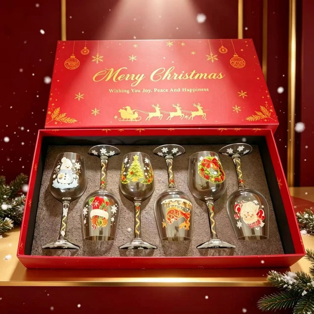 Christmas Wine Glass Set