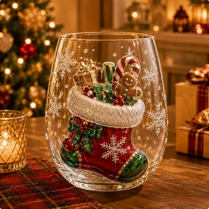 Christmas Wine Glass Set