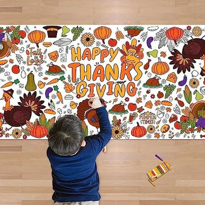 Thanksgiving Giant Coloring Tablecloth