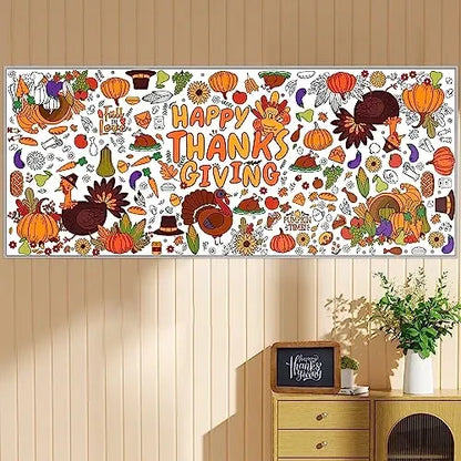 Thanksgiving Giant Coloring Tablecloth
