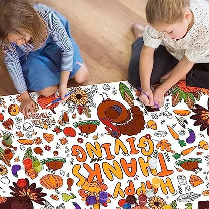 Thanksgiving Giant Coloring Tablecloth