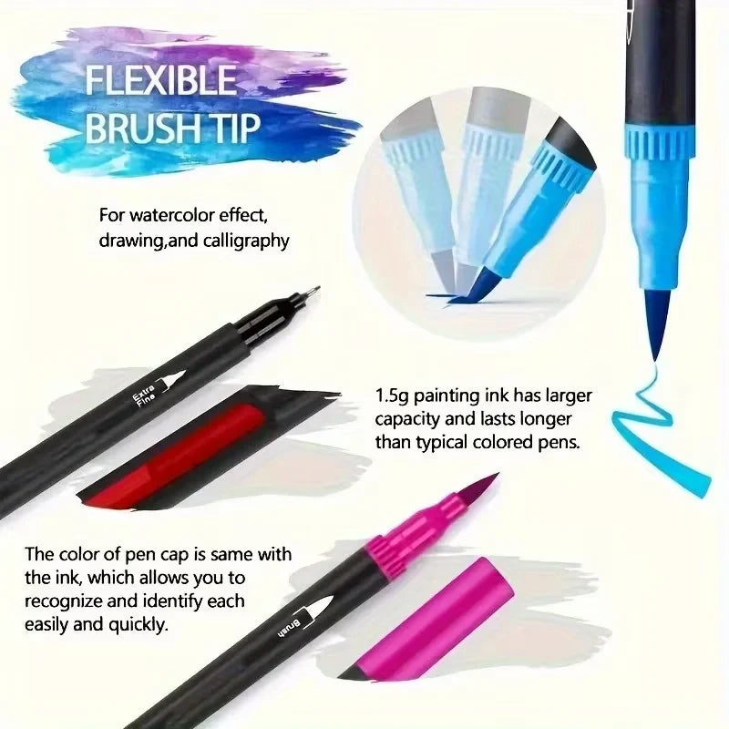 Double-Ended Watercolor Markers
