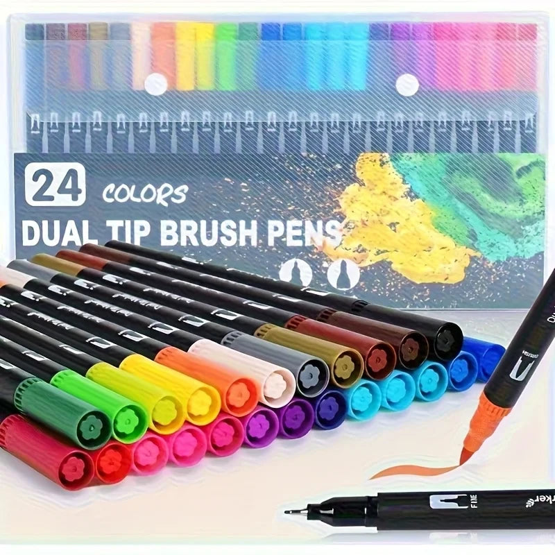 Double-Ended Watercolor Markers