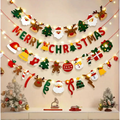 Merry Christmas Handmade DIY Wall Banner