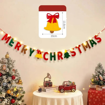 Merry Christmas Handmade DIY Wall Banner