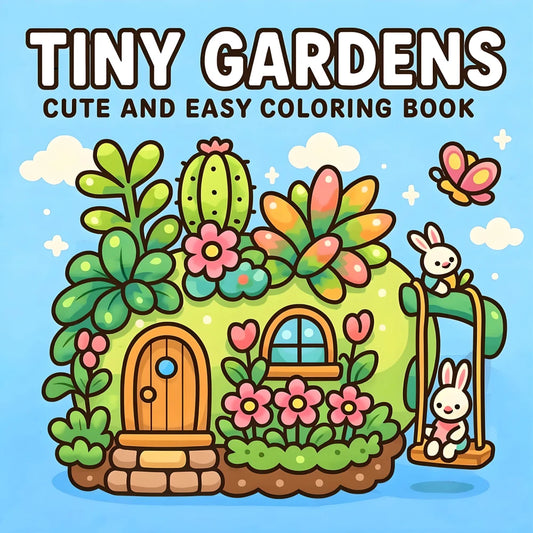 Tiny Gardens Coloring Book