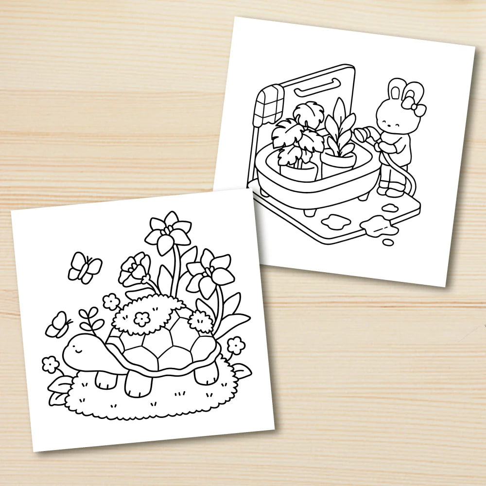 Tiny Gardens Coloring Book