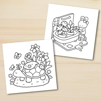 Tiny Gardens Coloring Book