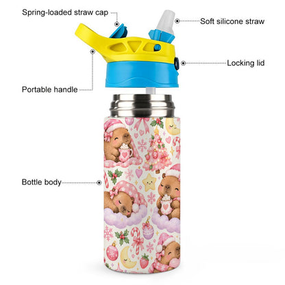 Capybara Kisses  Kids Water Bottle