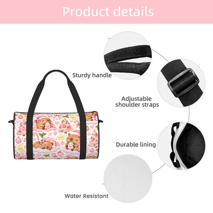 Capybara Kisses & Cozy Wish Kids Sports Duffle Bag