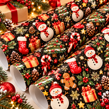 🎄 Christmas Gift Wrapping Paper – Set of 3 Sheets