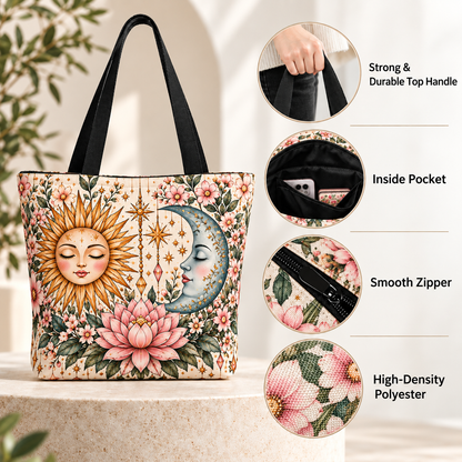 Moonlight & Sunshine Floral Tote Bag