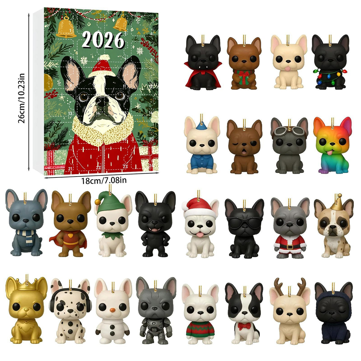 Pet dog arrives in the holiday calendar box