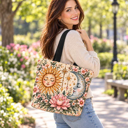 Moonlight & Sunshine Floral Tote Bag