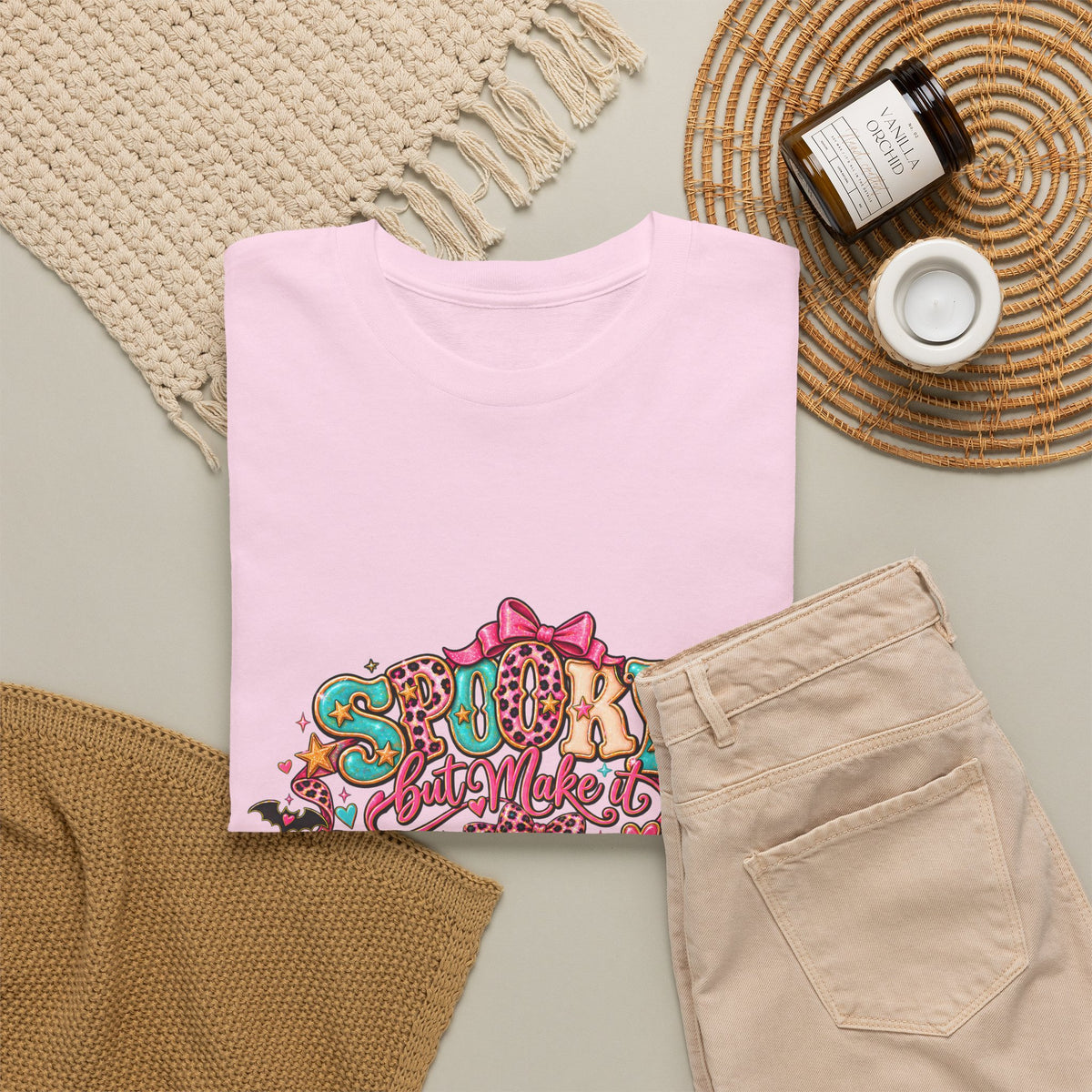Women’s Graphic Tee - "Story of My Boo-ya" Retro Cute Candy Skull Design
