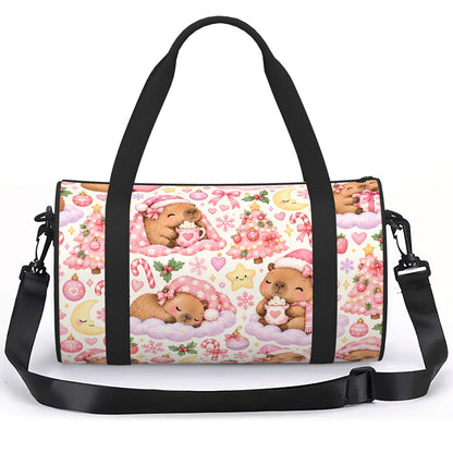 Capybara Kisses & Cozy Wish Kids Sports Duffle Bag