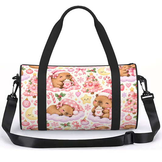 Capybara Kisses & Cozy Wish Kids Sports Duffle Bag