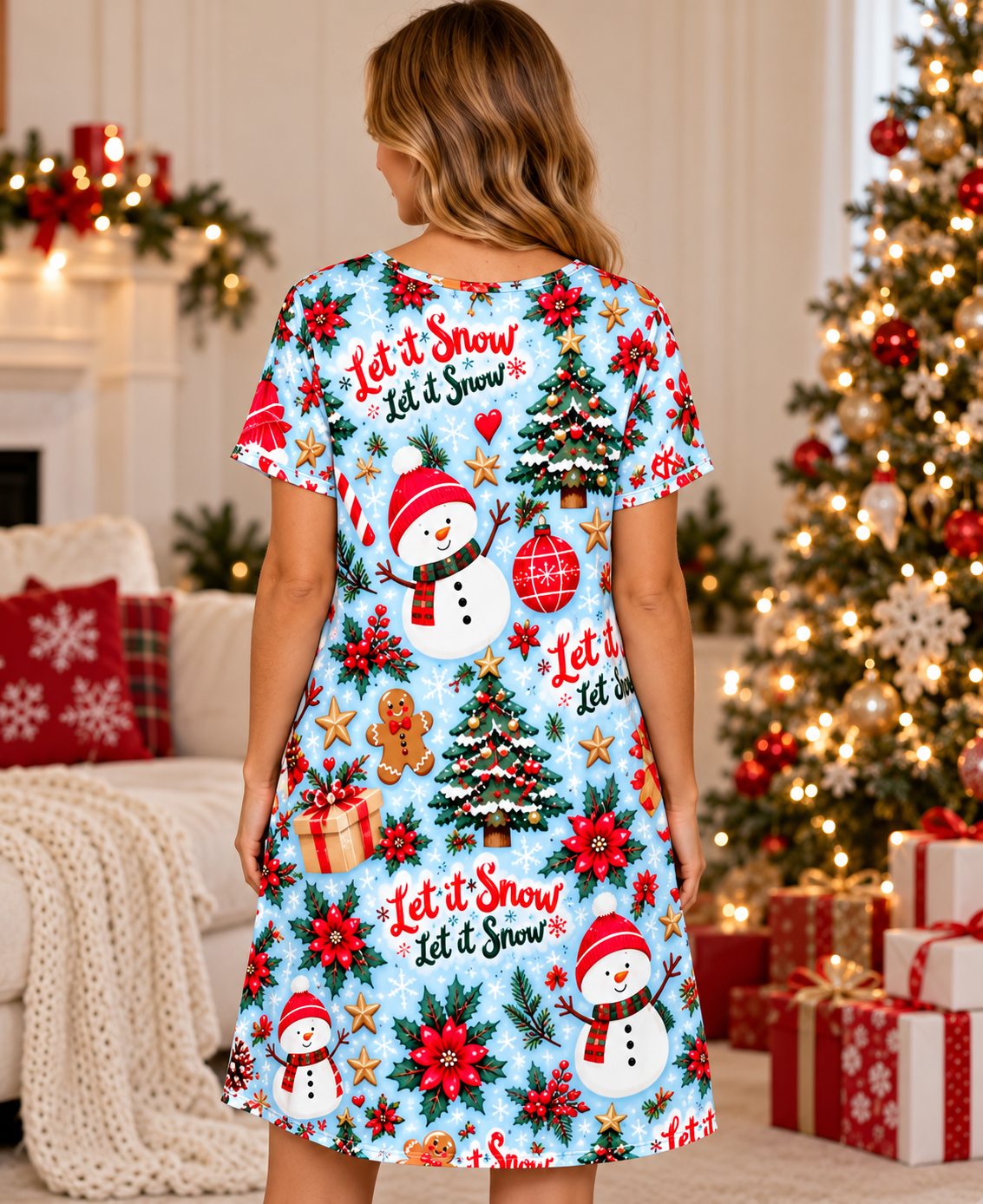 ❄️ Let It Snow Christmas Nightgown