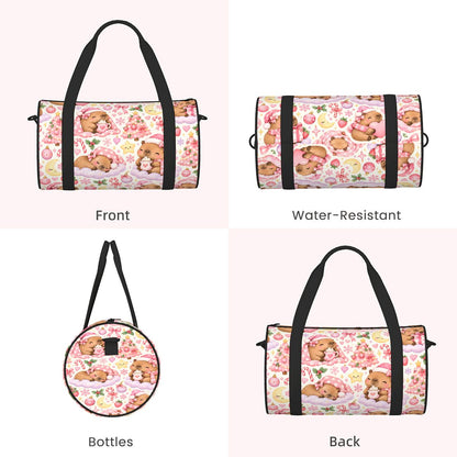 Capybara Kisses & Cozy Wish Kids Sports Duffle Bag