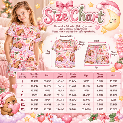 Capybara Kisses & Cozy Wish Girls' Pajama Set